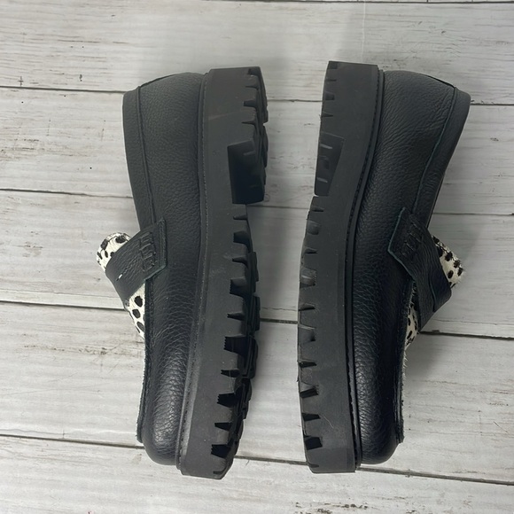 Bonaflex Leather and Calf Hair Animal Print Platform Lug Sole Loafer - Picture 6 of 13